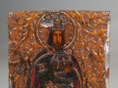 Antique Polish Icon of the Orthodox Icon of Saint Theodore c1800's