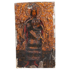 Antica icona polacca dell'icona ortodossa di San Teodoro del 1800 ca.