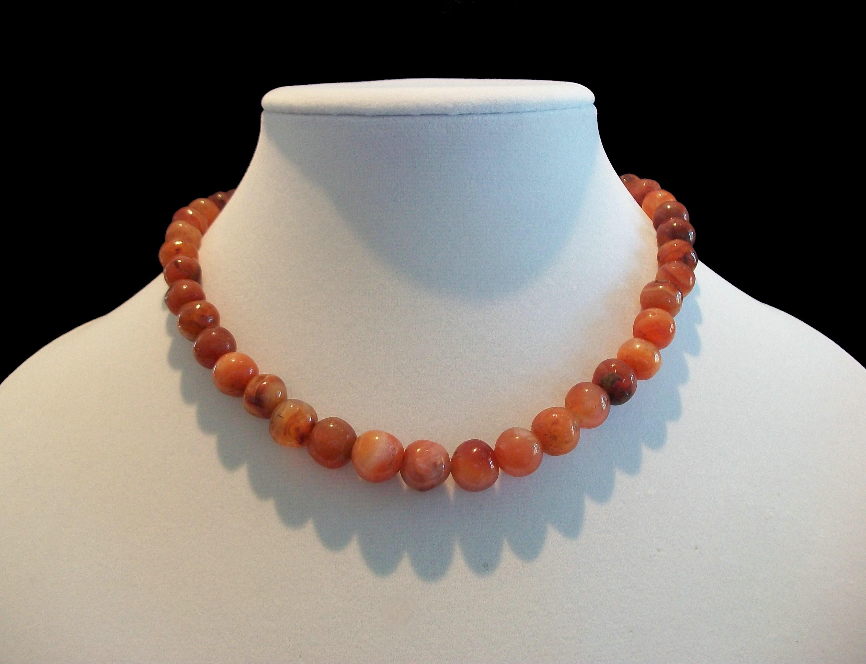 Victorian Antique Polished Baltic Amber Bead Necklace - 61 Grams - EU - Early 20th Century