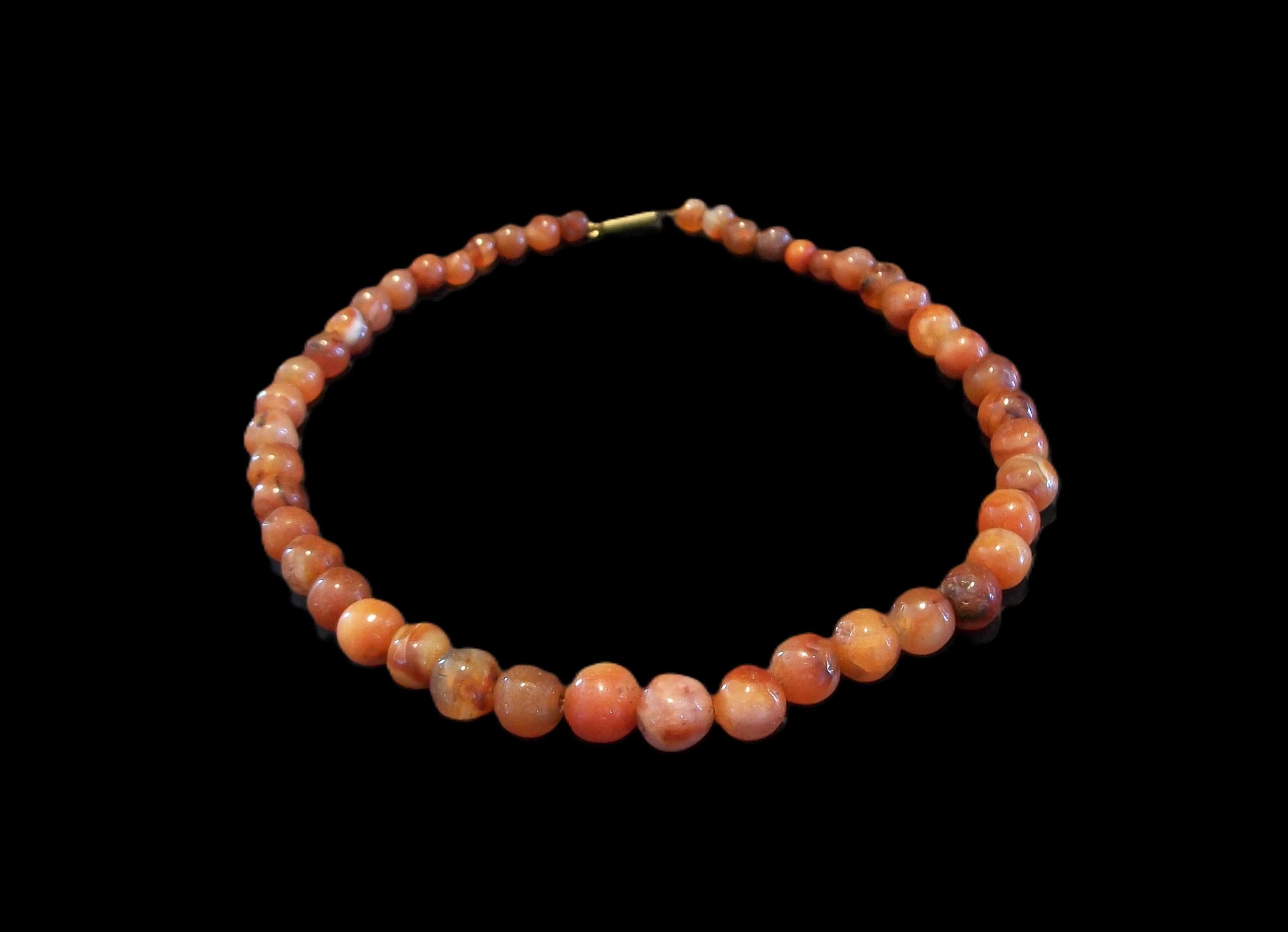 Women's Antique Polished Baltic Amber Bead Necklace - 61 Grams - EU - Early 20th Century