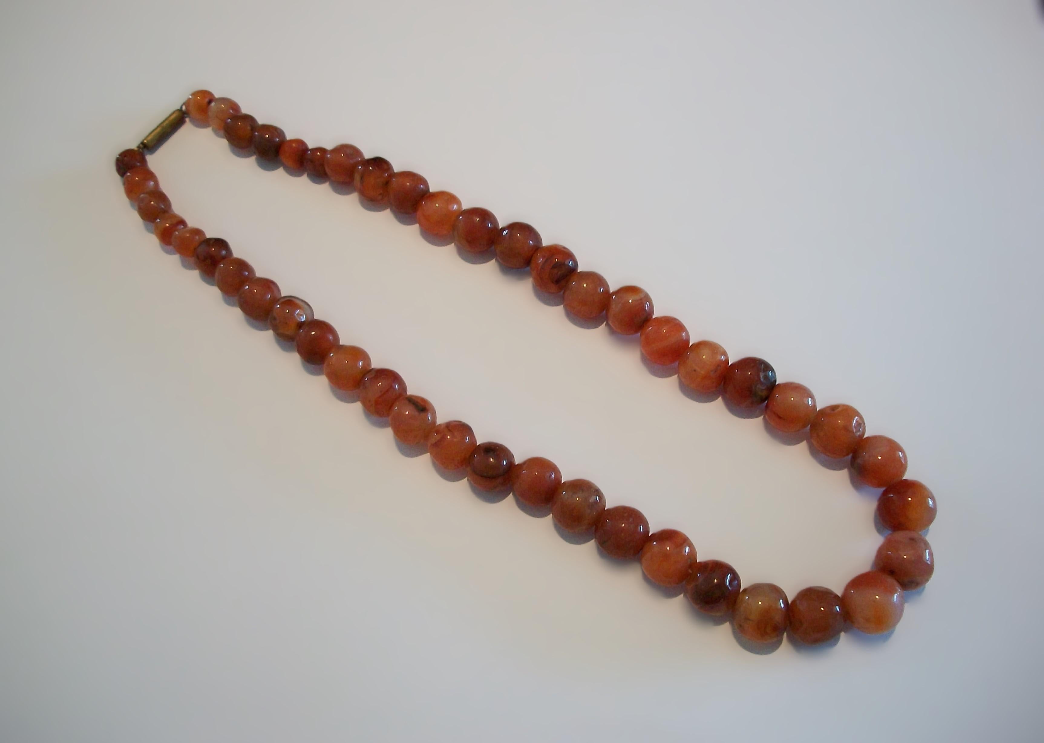 Antique Polished Baltic Amber Bead Necklace - 61 Grams - EU - Early 20th Century 1