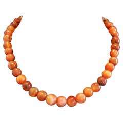 Antique Polished Baltic Amber Bead Necklace - 61 Grams - EU - Early 20th Century