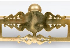 Antique Polished Brass Trivet Fire Fender