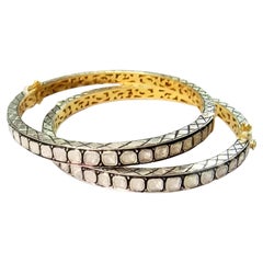 Antique Polki Diamond bangle  Bracelet Natural Diamond Victorian Bracelet