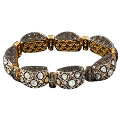Antiker Polki Diamant-Armreif  Armband Natürlicher Diamant Viktorianisches Armband