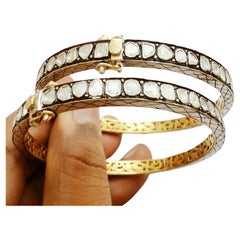 Antique Polki Diamond bangle  Bracelet Natural Diamond Victorian Bracelet