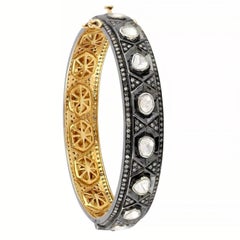 Antique Polki Diamond bangle  Bracelet Natural Diamond Victorian Bracelet