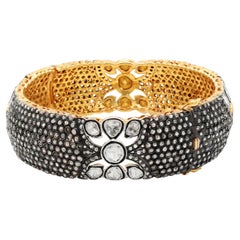 Antique Polki Diamond bangle Natural Diamond Victorian Bracelet