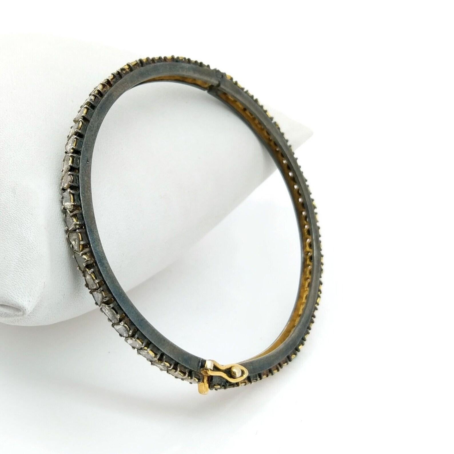 Art Deco Antique Polki Diamond Bracelet Natural Diamond Victorian  Bracelet For Sale