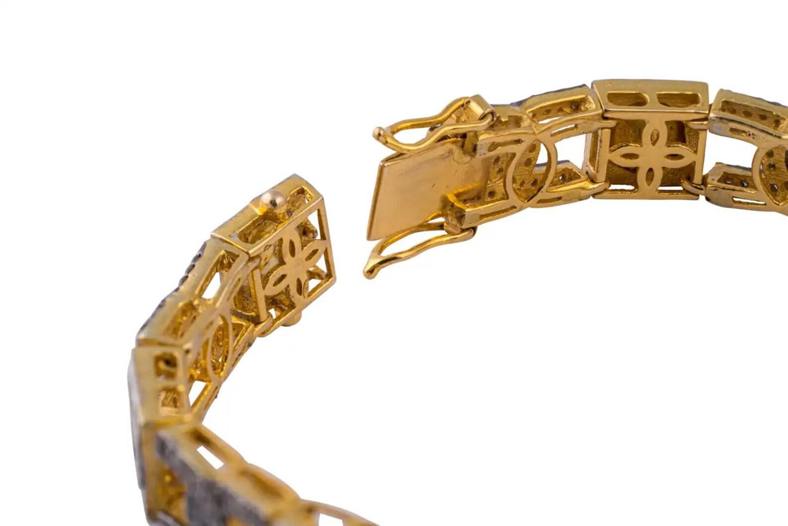 Art Deco Antique Polki Diamond Bracelet  Natural Diamond Victorian Bracelet For Sale