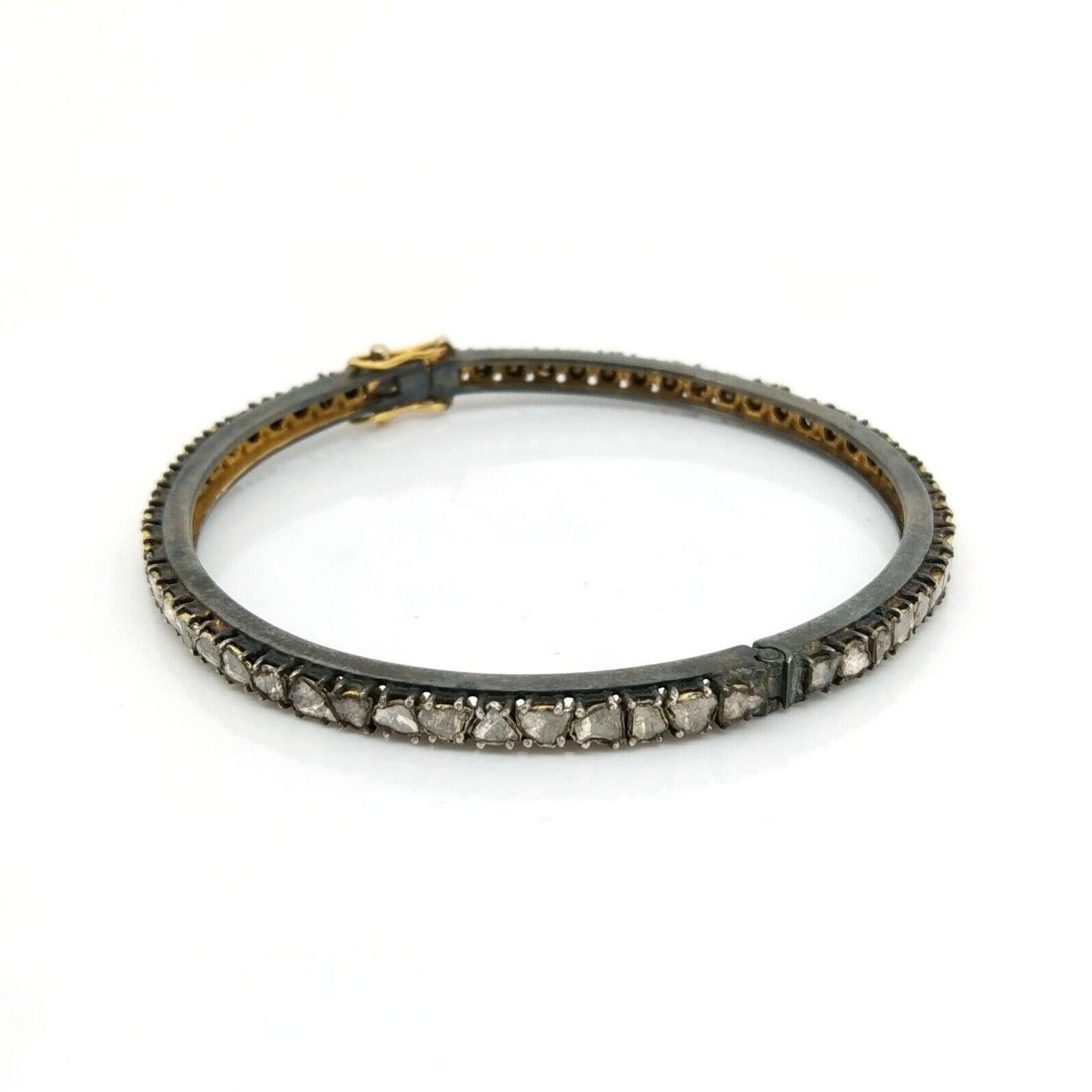 Uncut Antique Polki Diamond Bracelet Natural Diamond Victorian  Bracelet For Sale