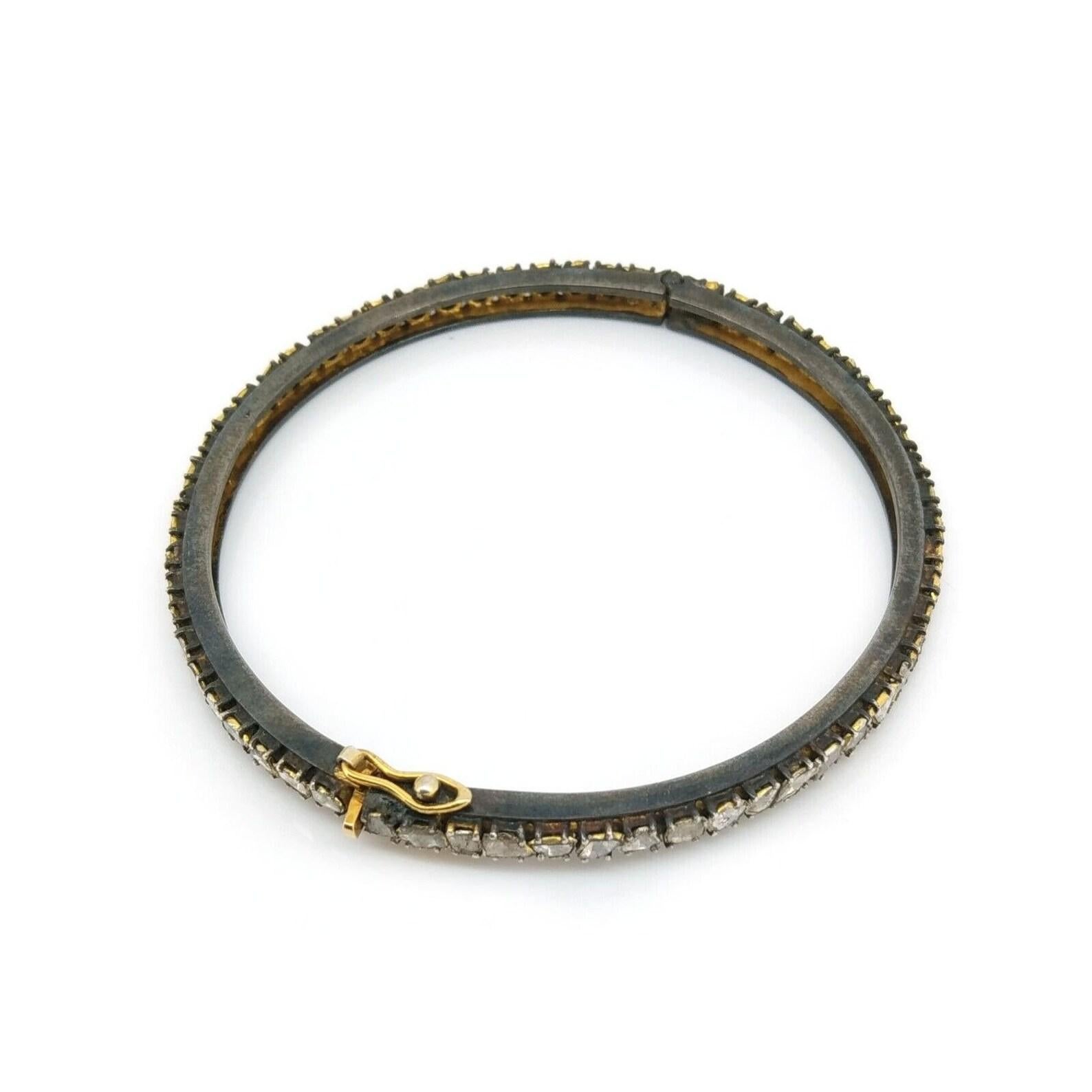 Antique Polki Diamond Bracelet Natural Diamond Victorian  Bracelet For Sale 1