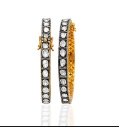 Antique Polki Diamond Bracelet Natural Diamond Victorian  Bracelet handmade