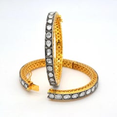 Antique Polki Diamond Bracelet Natural Diamond Victorian  Bracelet handmade