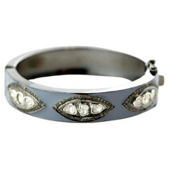 Antique Polki Diamond enamel Bracelet Natural Diamond Victorian Bracelet