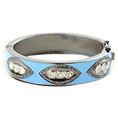 Antique Polki Diamond enamel Bracelet Natural Diamond Victorian Bracelet