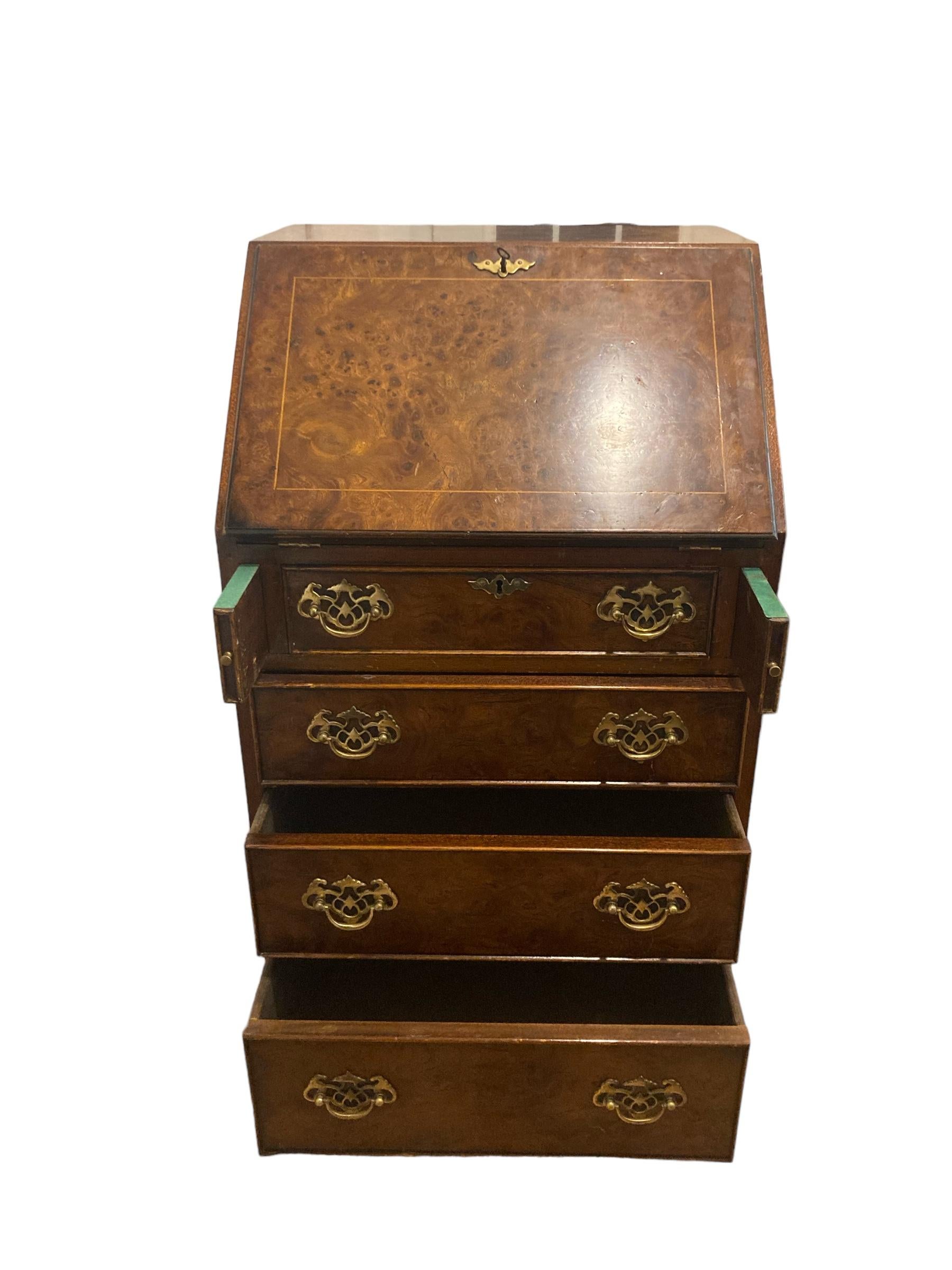Antique Pollard Oak Four Drawer Bureau For Sale 4