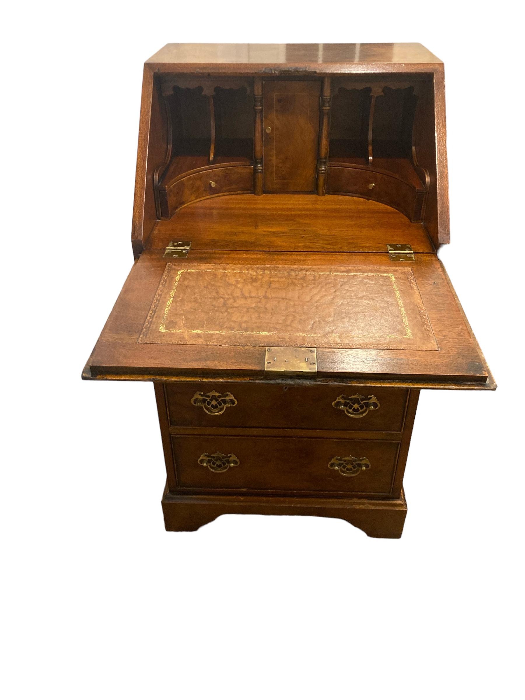 Georgian Antique Pollard Oak Four Drawer Bureau For Sale