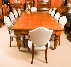 Antiguo Pollard Roble Victoriano Mesa de comedor extensible y 10 sillas Swagback