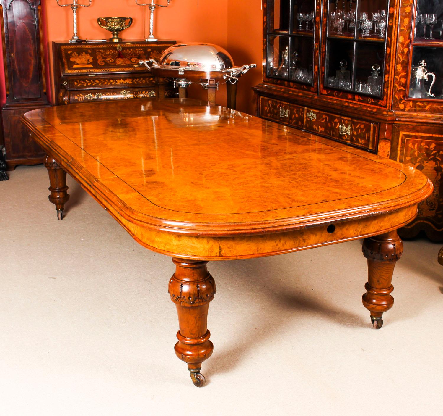 antique oak extending dining table