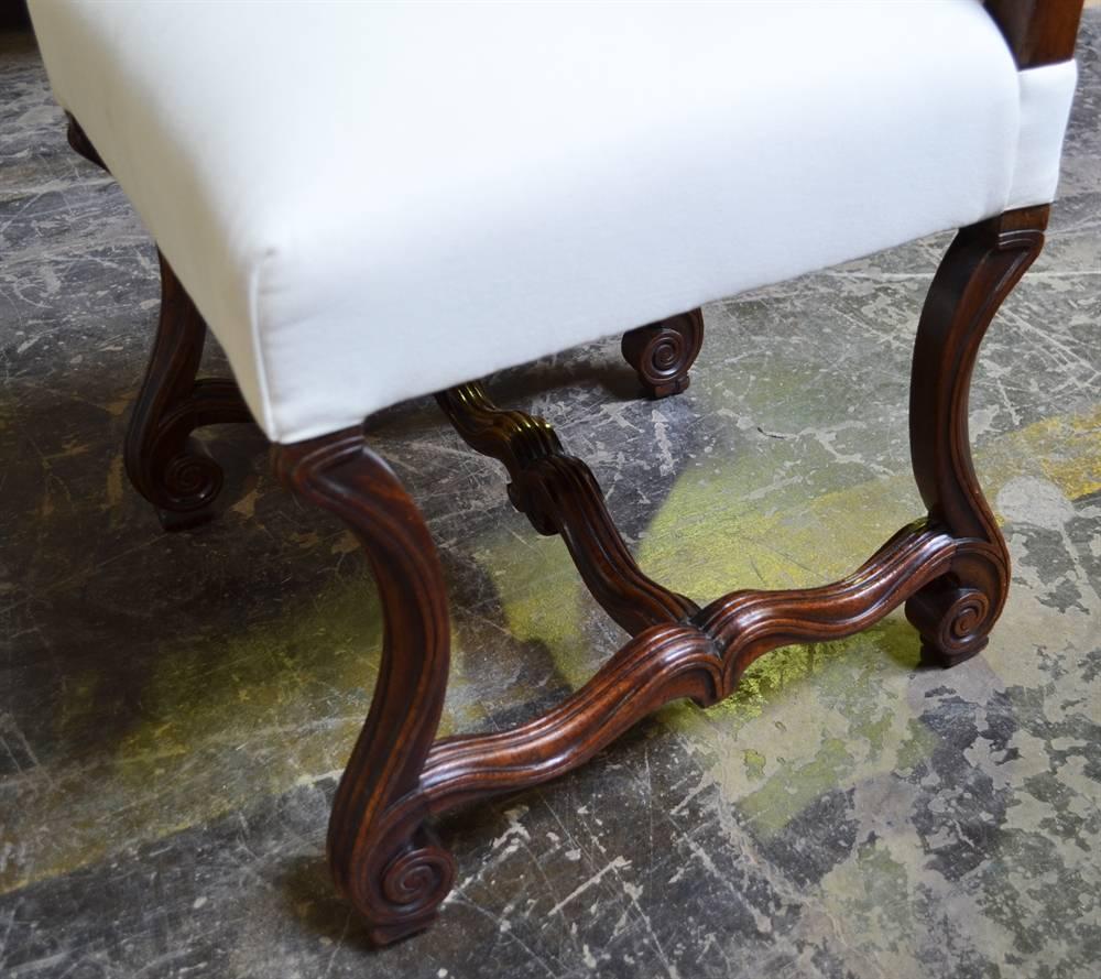 European Antique Poltrona Side Chair For Sale