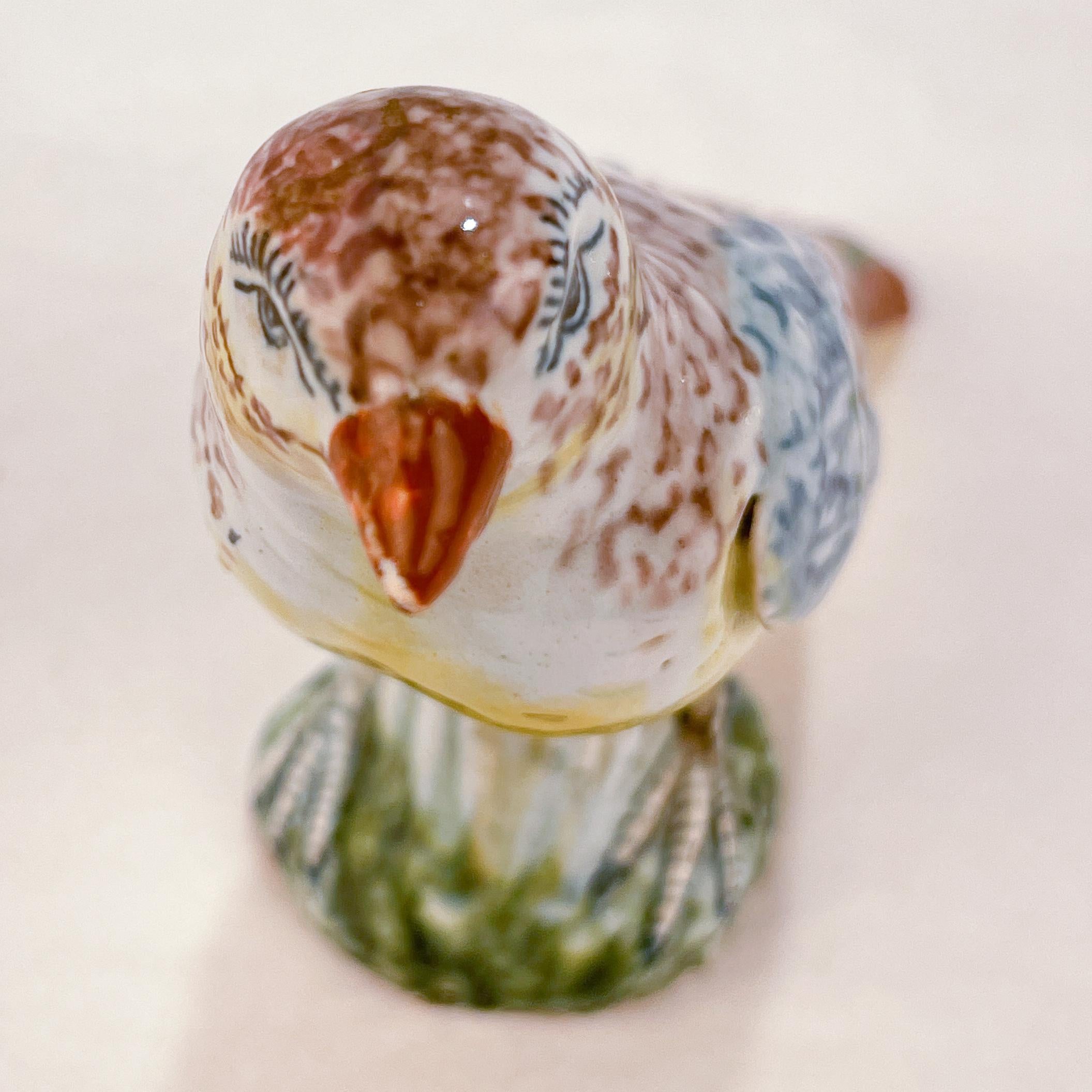 Antique Polychrome A Pennis Attributed Dutch Delft Pottery Bird Figurine / Model 2