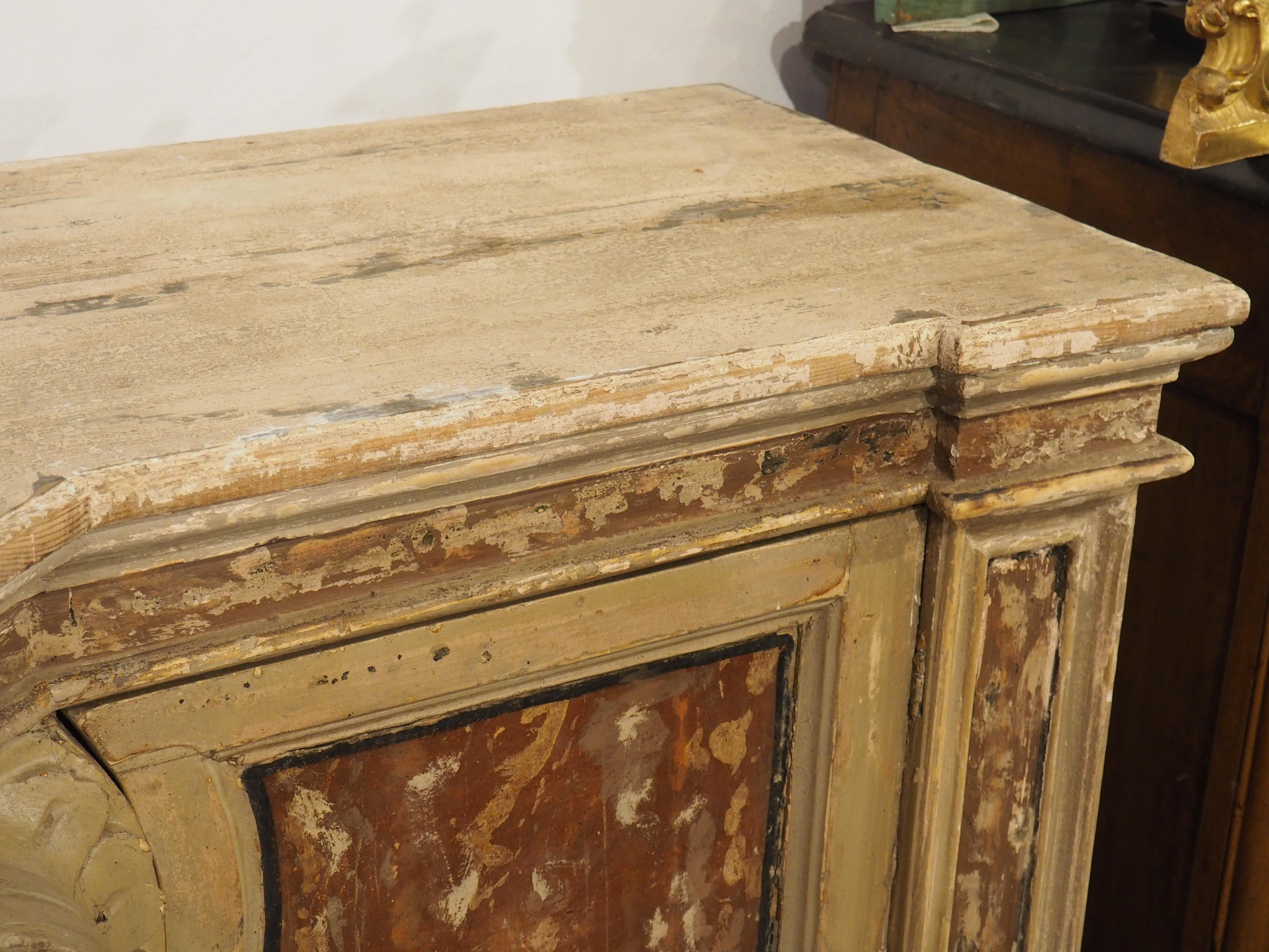 Antique Polychrome Italian Credenza Buffet from Naples, 18th Century and Later For Sale 6