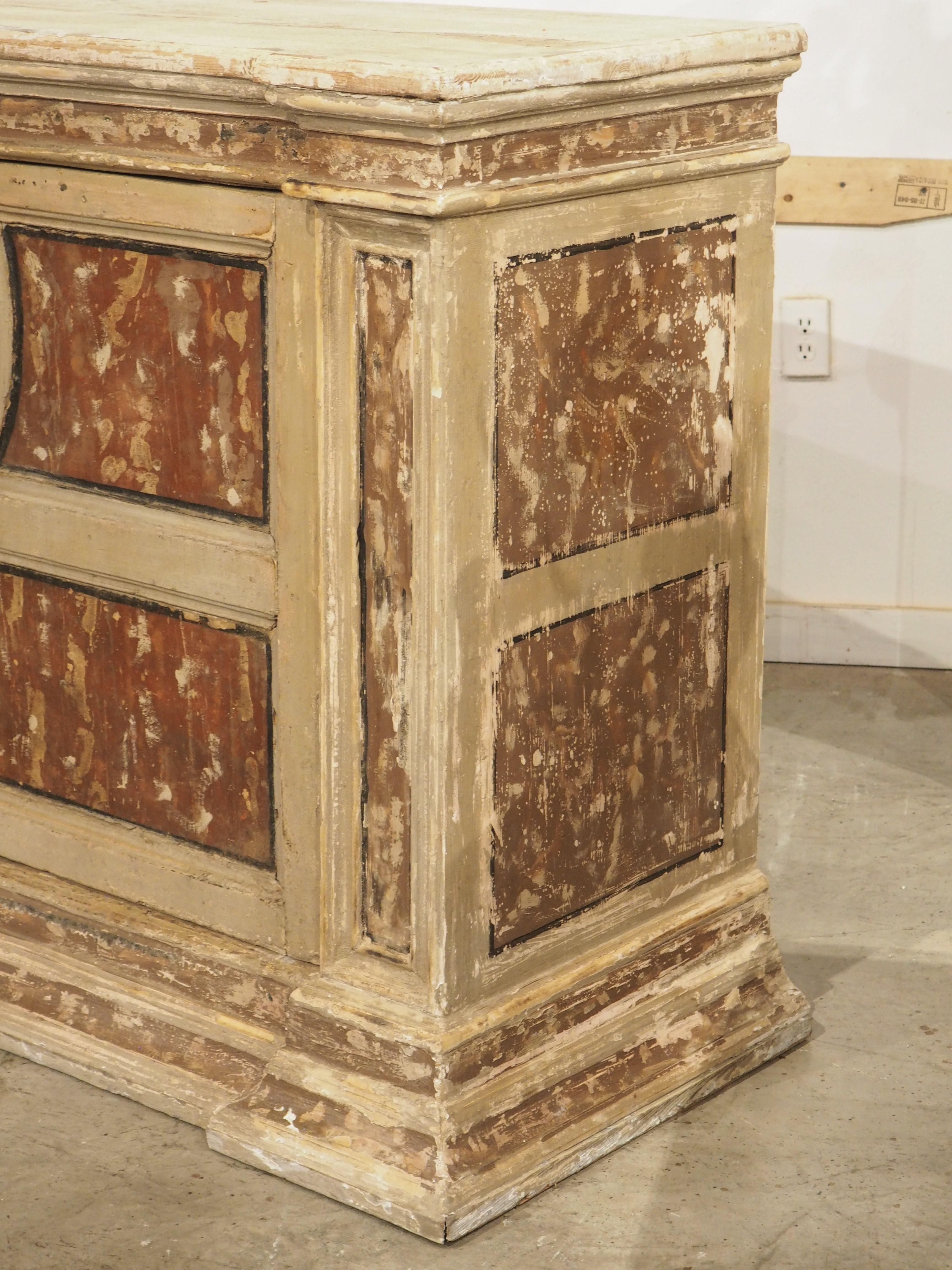 Antique Polychrome Italian Credenza Buffet from Naples, 18th Century and Later For Sale 12
