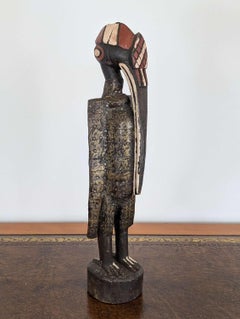 Antique Polychrome Senufo Hornbill Figure, Côte d'Ivoire