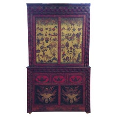 Antique Polychrome Tibetan Cabinet