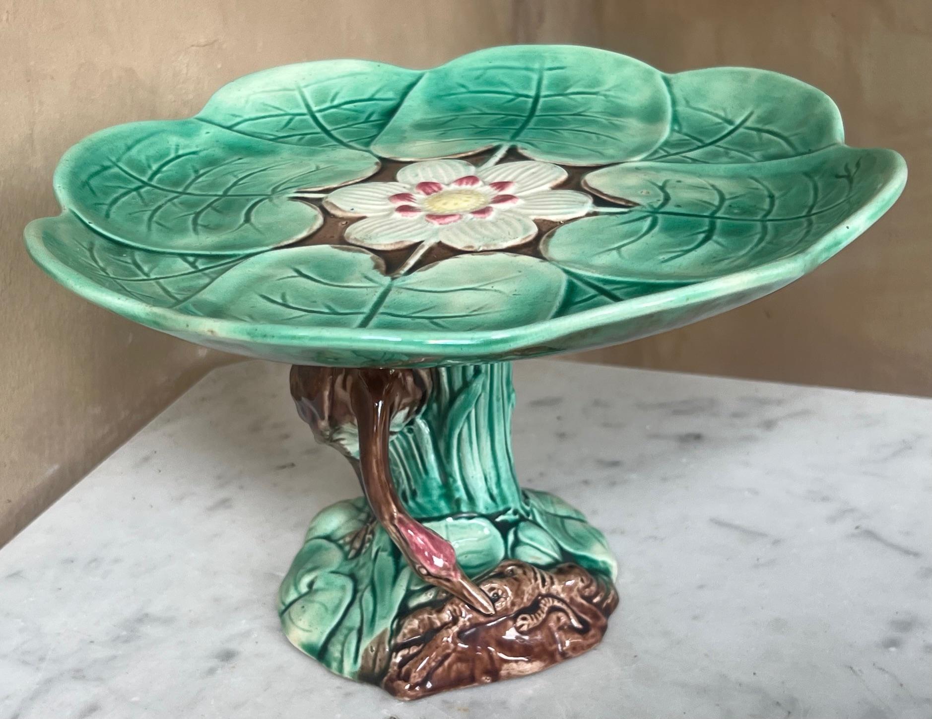 Antike Teichlilie, Heron Centerpiece Stand, um 1880 im Angebot 3