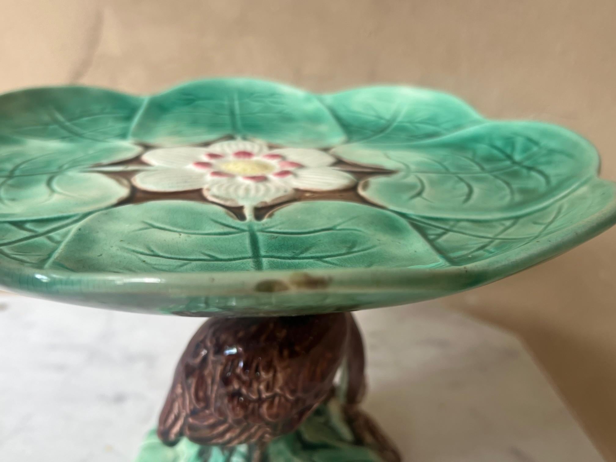 Antike Teichlilie, Heron Centerpiece Stand, um 1880 (19. Jahrhundert) im Angebot