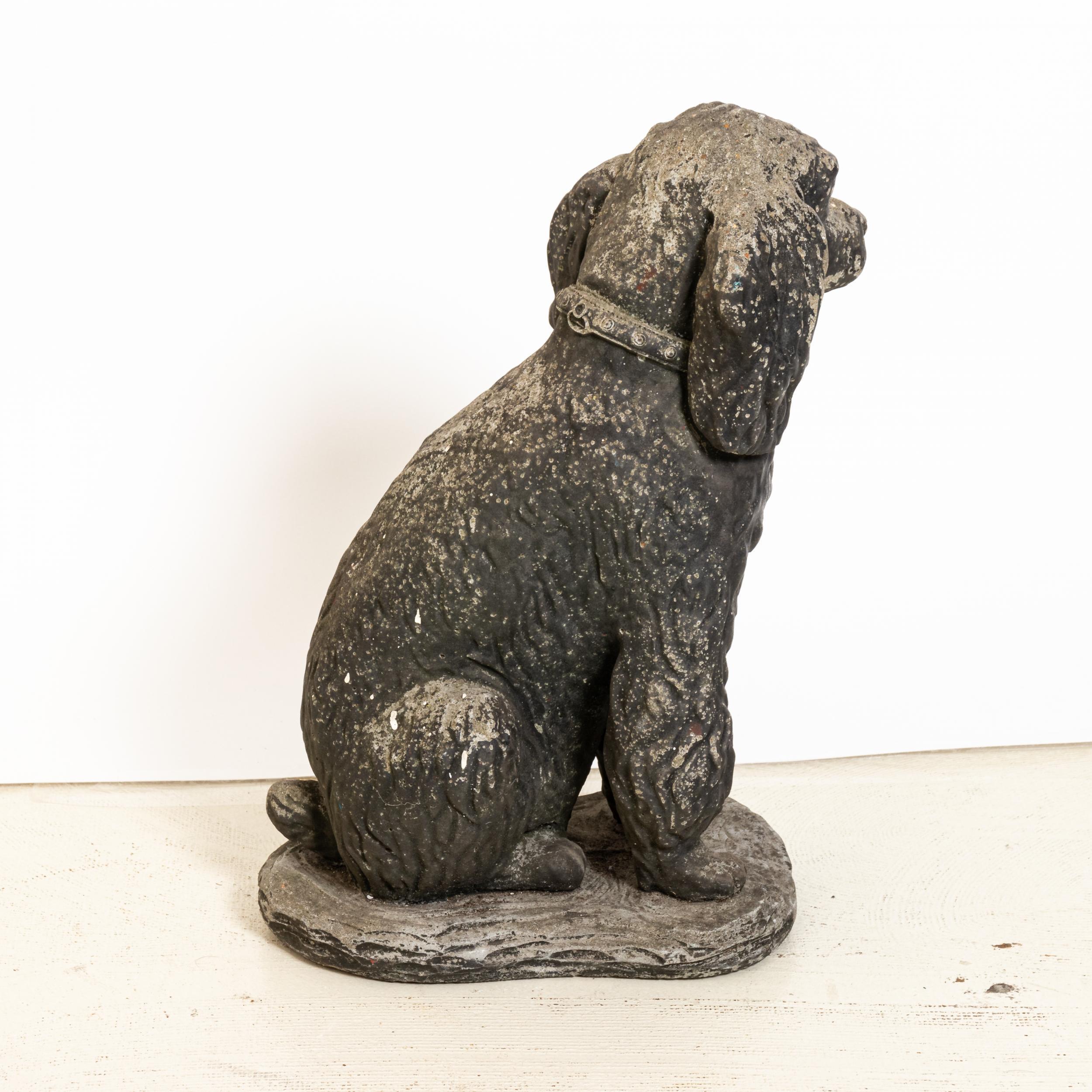 poodle garden statue