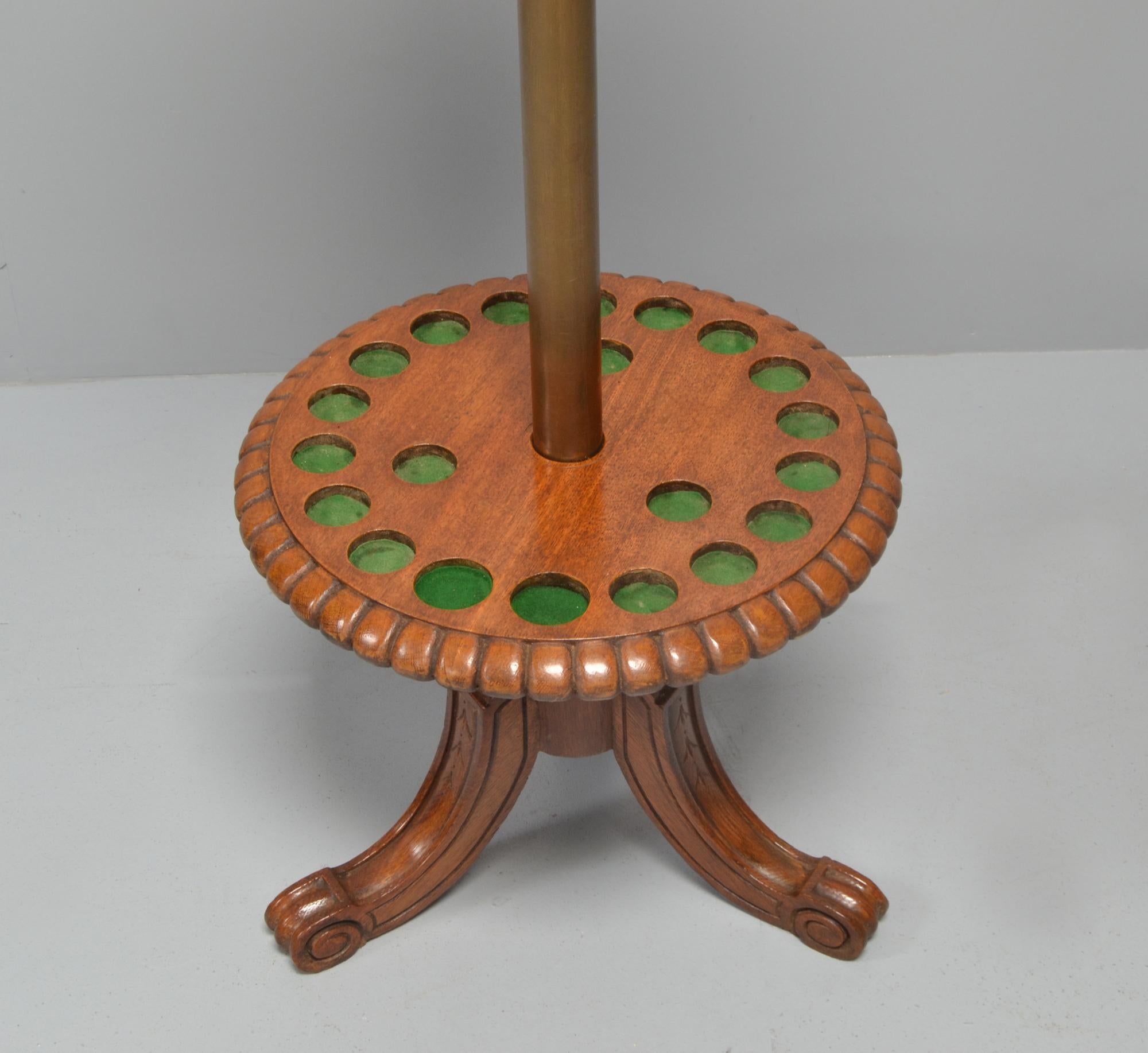 Late Victorian Antique Pool Stick Stand or Billiard Cue Stand Carousel