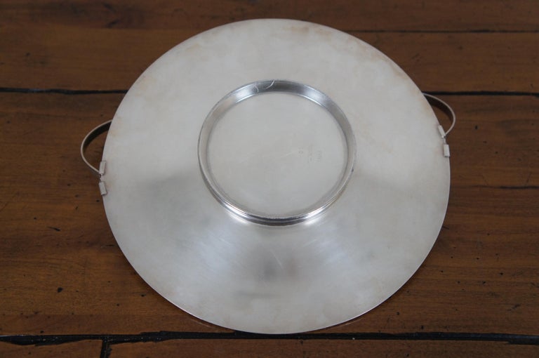 Antique Poole Silver Plate Brides Bridal Basket Handled Tray Plate 1006 For Sale 5