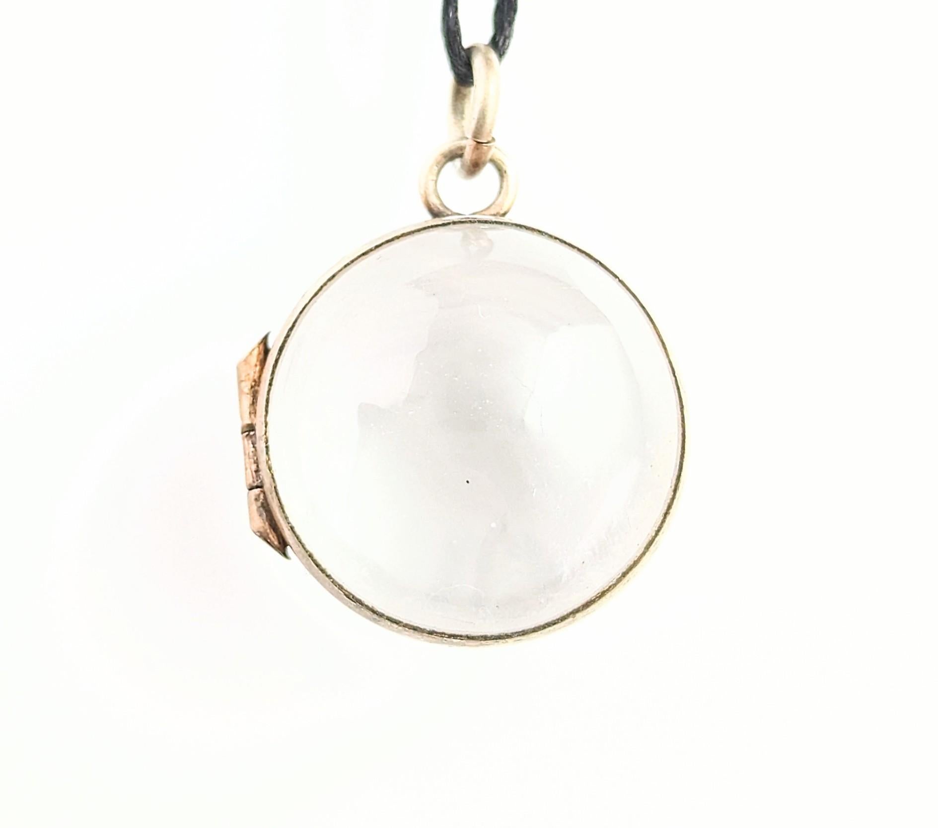 Antique Pools of Light Locket Pendant, Rock Crystal 4