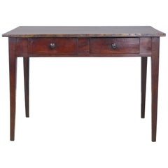 Antique Poplar and Cherry Side Table