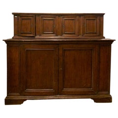 Antique Poplar Sacristy Furniture, Credenzas Buffets Cabinet, 17th Century Rome
