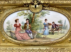 Antique German Porcelain and Ormolu Jewel Box, Circa 1875-1885.