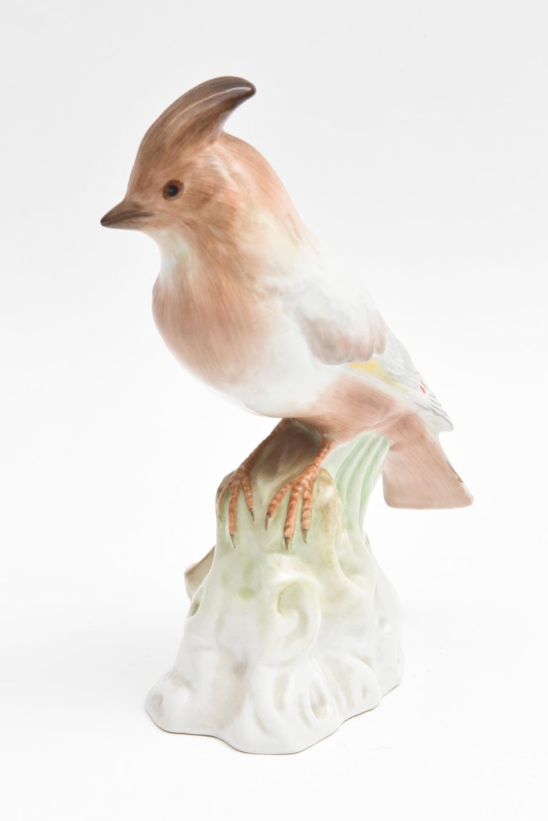 Hand-Crafted Antique Porcelain Bird Sculpture or Figurine, Hand Painted and Realistic, KPM For Sale
