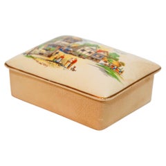Antique Porcelain Box English Ware Made by L & Sons ltd Hanley Staffordshire