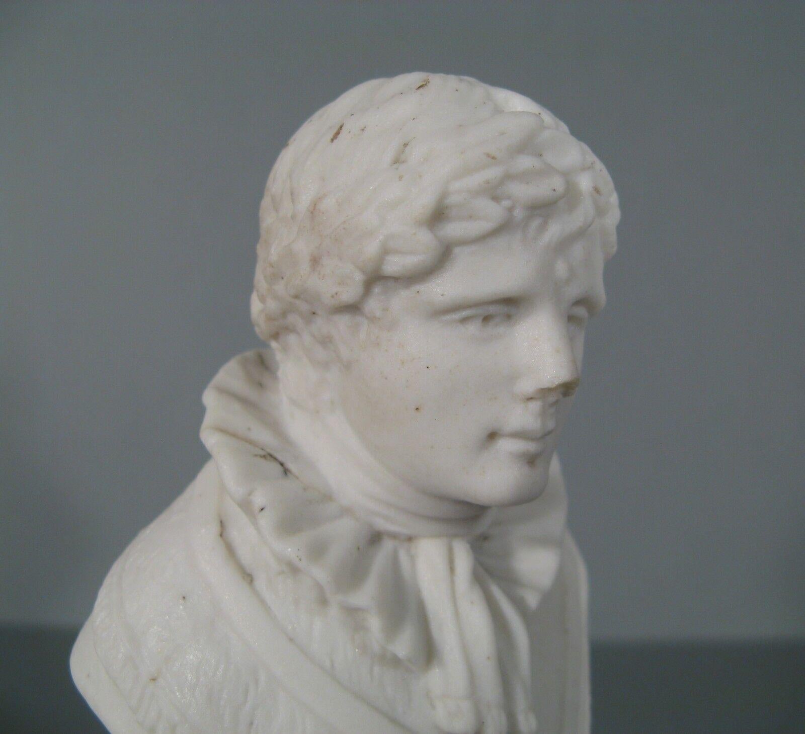Empire Antique Porcelain Bust of Emperor Napoleon I with Imperial Eagle -1Y95