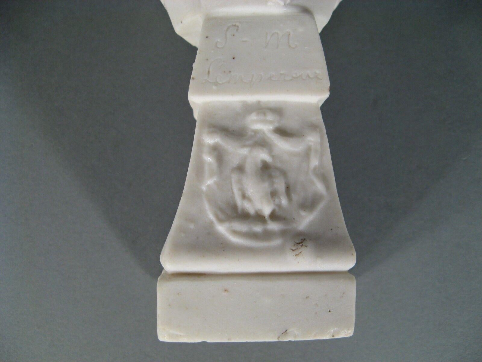 Antique Porcelain Bust of Emperor Napoleon I with Imperial Eagle -1Y95 In Good Condition In Bordeaux, FR