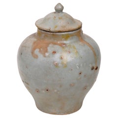 Tarro chino antiguo de porcelana con tapa