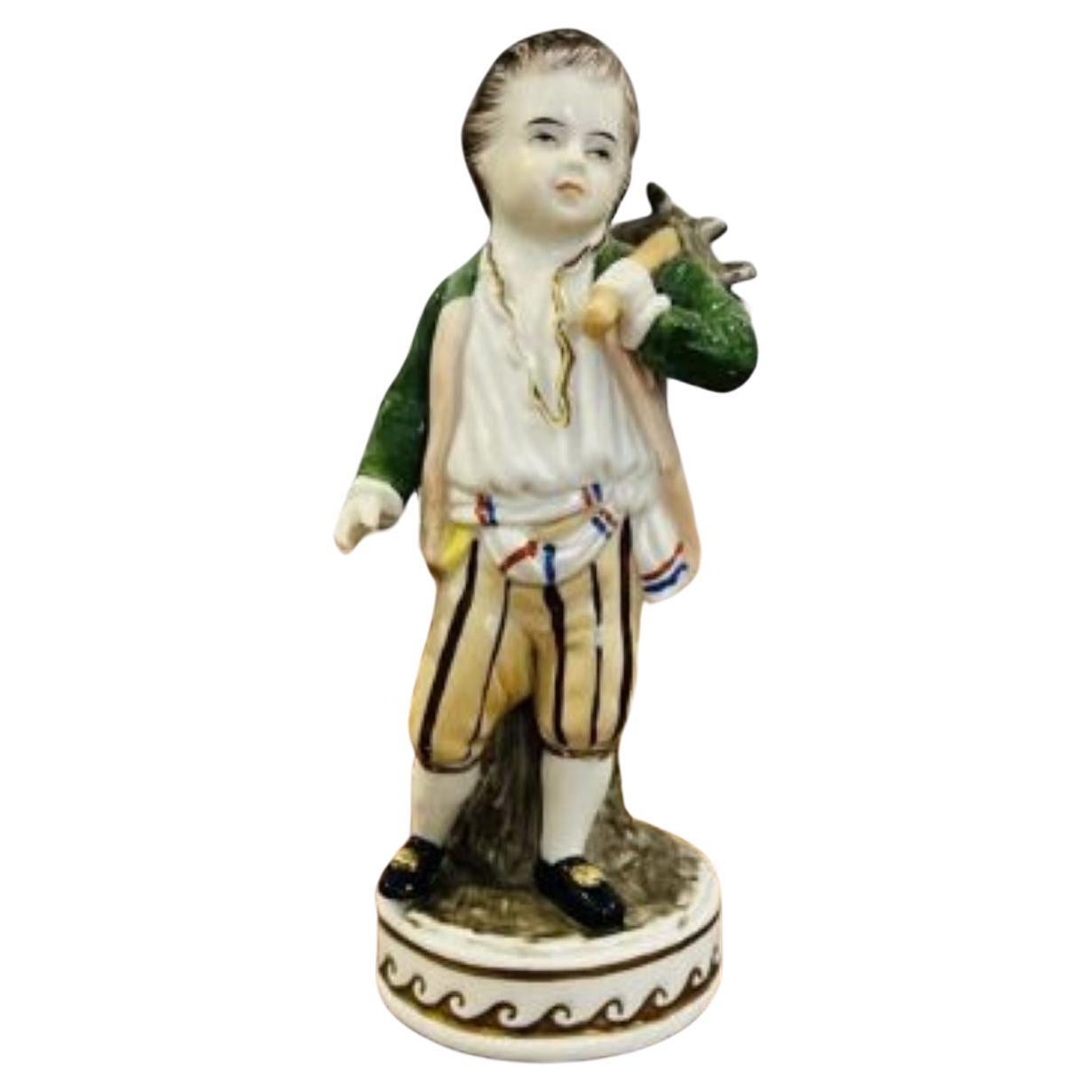 Antique porcelain continental figure  For Sale