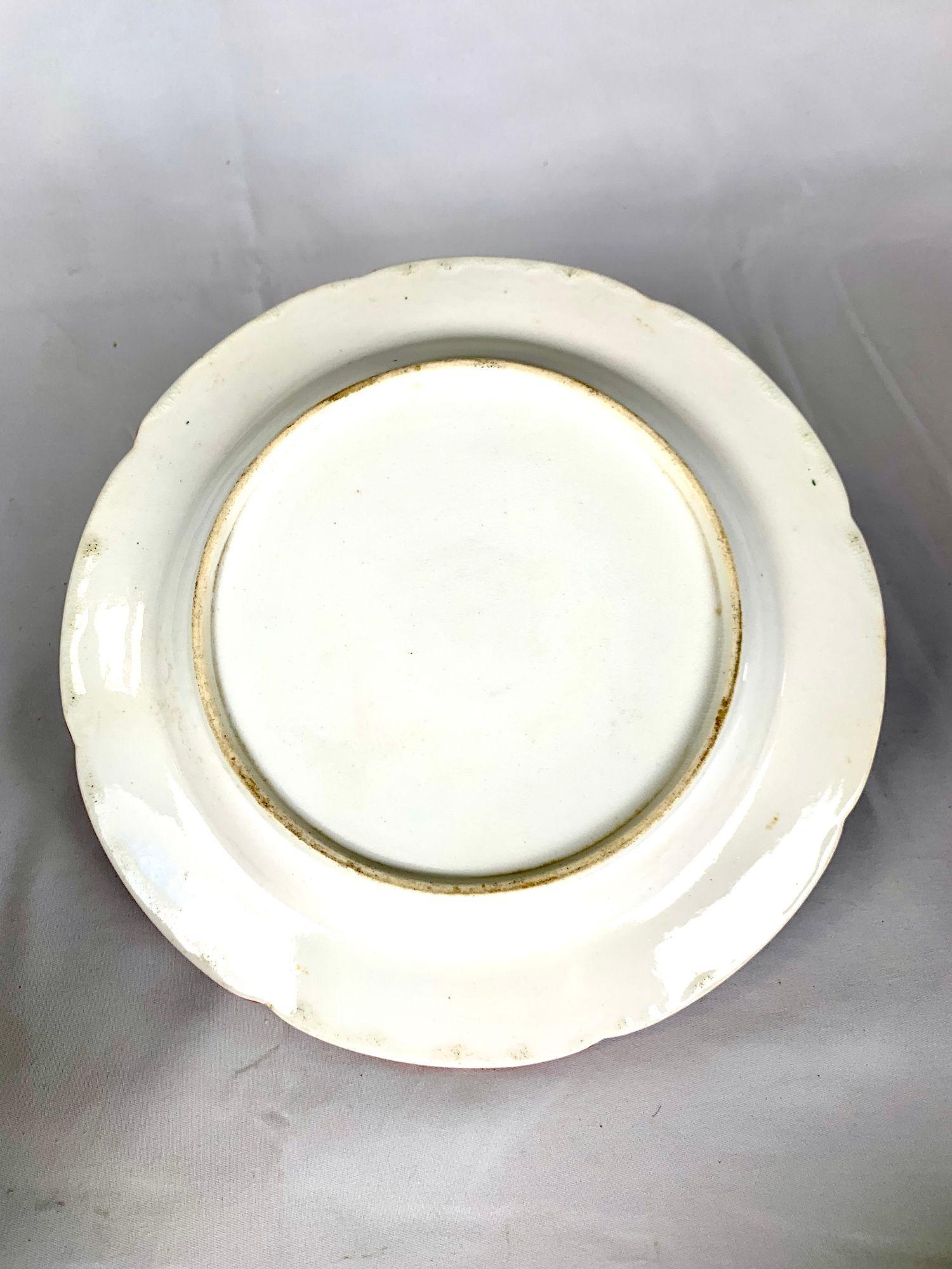 Antique Porcelain Crazy Cow Pattern Dish, Hand-Painted England Circa 1820 3