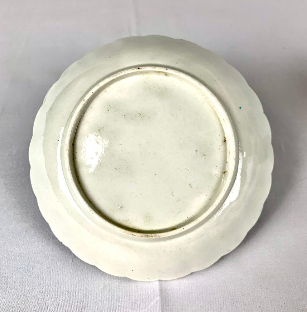 Antigua Taza y Platillo de Porcelana de la Primera Época de Worcester Patrón de Dos Codornices C- 1770 en venta 1