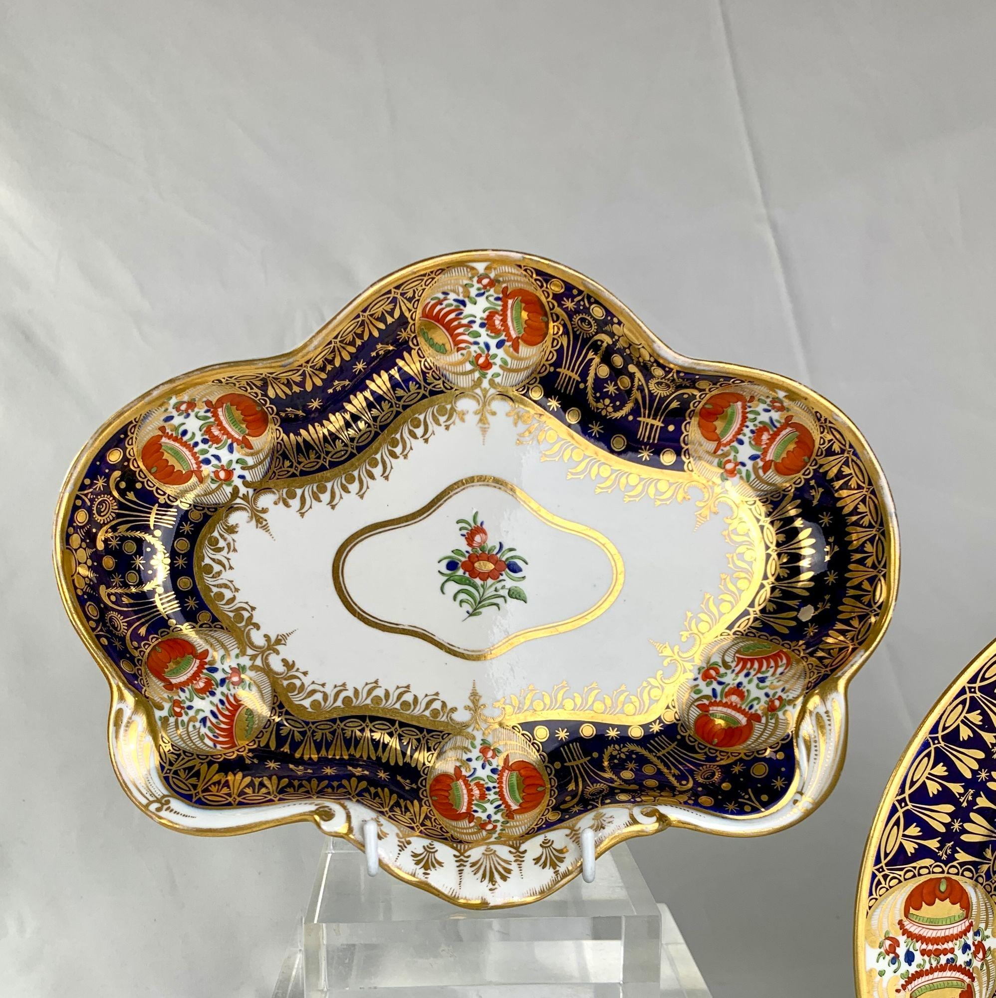 Mario Buatta Cabinet Set Five Imari Pattern Hand Painted Worcester Dishes C-1810 3