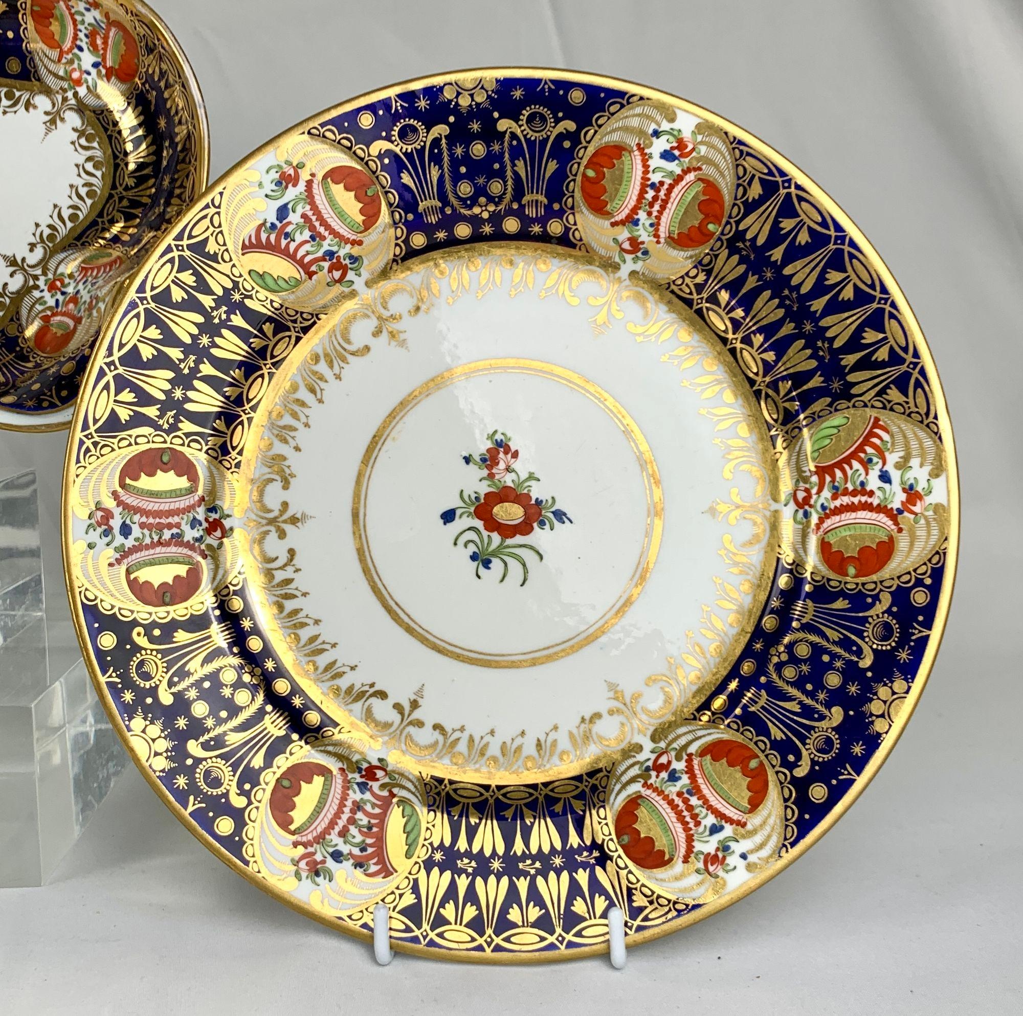 Mario Buatta Cabinet Set Five Imari Pattern Hand Painted Worcester Dishes C-1810 5