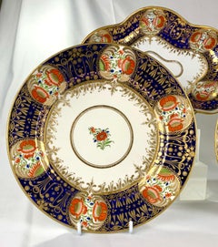 Mario Buatta Cabinet Set Five Imari Pattern Hand Painted Worcester Dishes C-1810